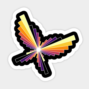 Flame Butterfly | Flying Wings Bar Charts Black Sticker